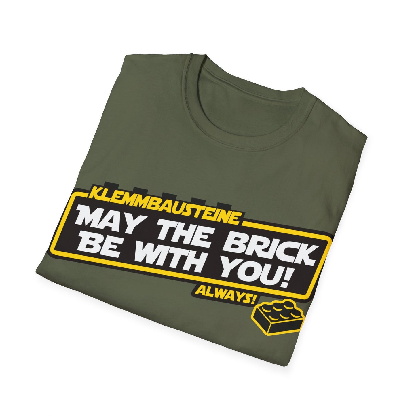 "Klemmbausteine - die Macht auf dem Bautisch!" Special-Black T-Shirt