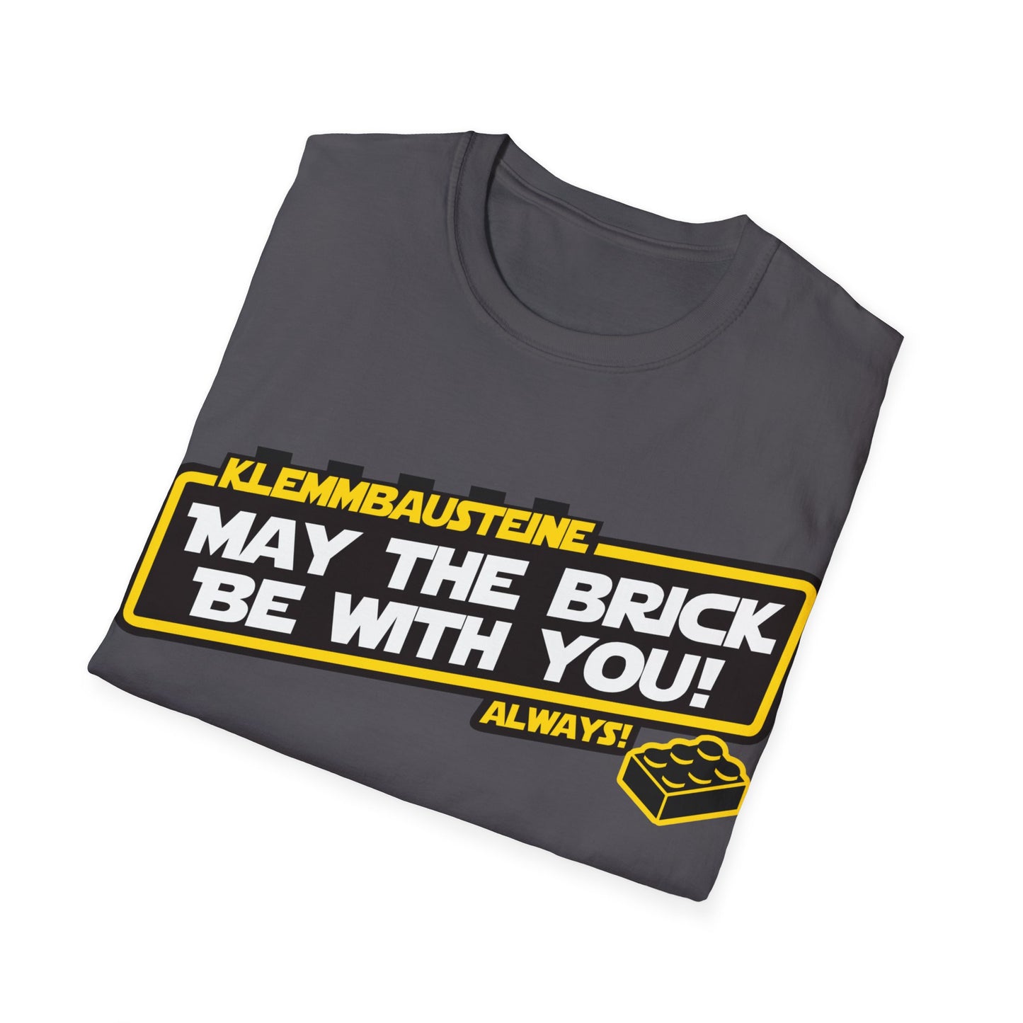 "Klemmbausteine - die Macht auf dem Bautisch!" Special-Black T-Shirt