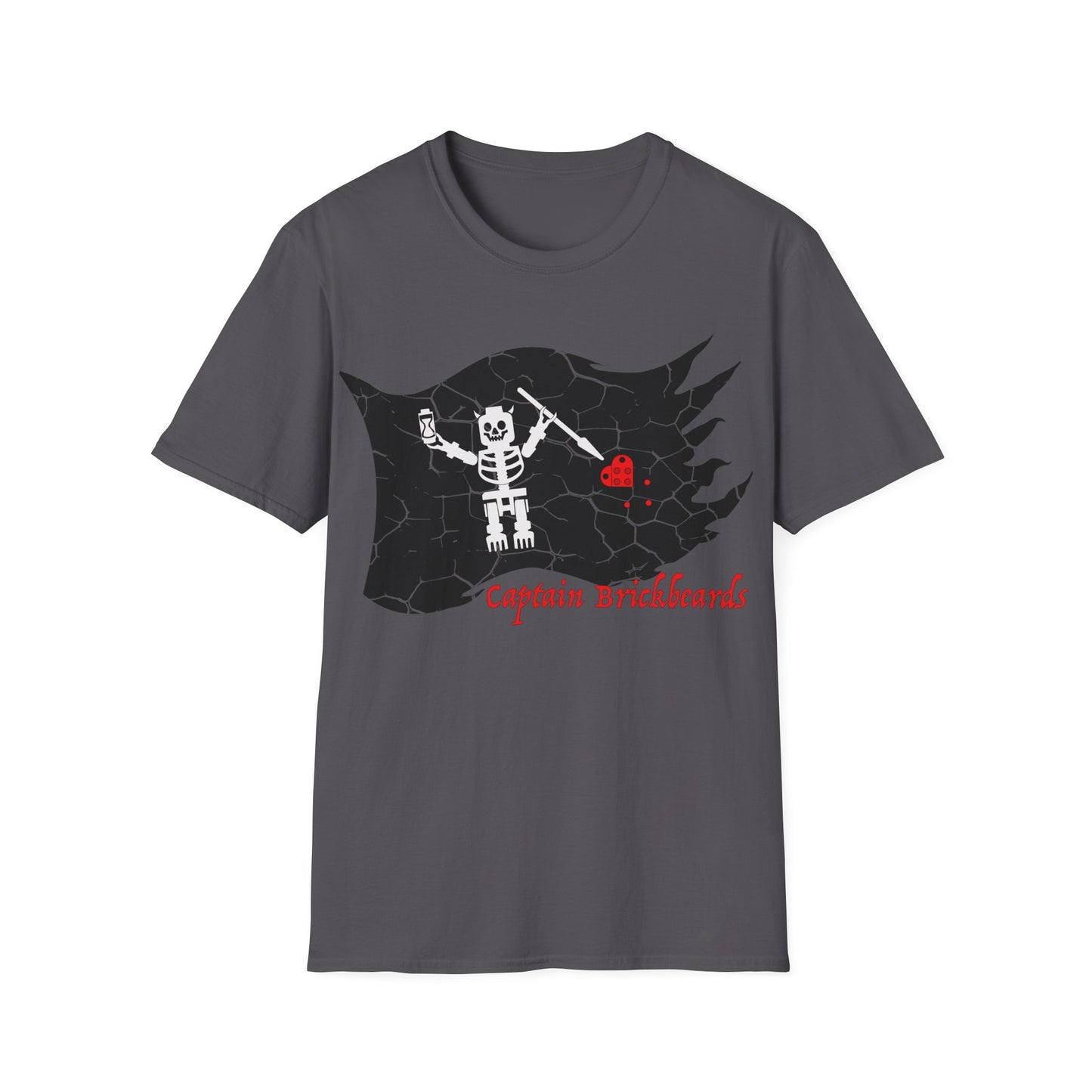Captain Brickbeards Pirate Flag Softstyle T-Shirt