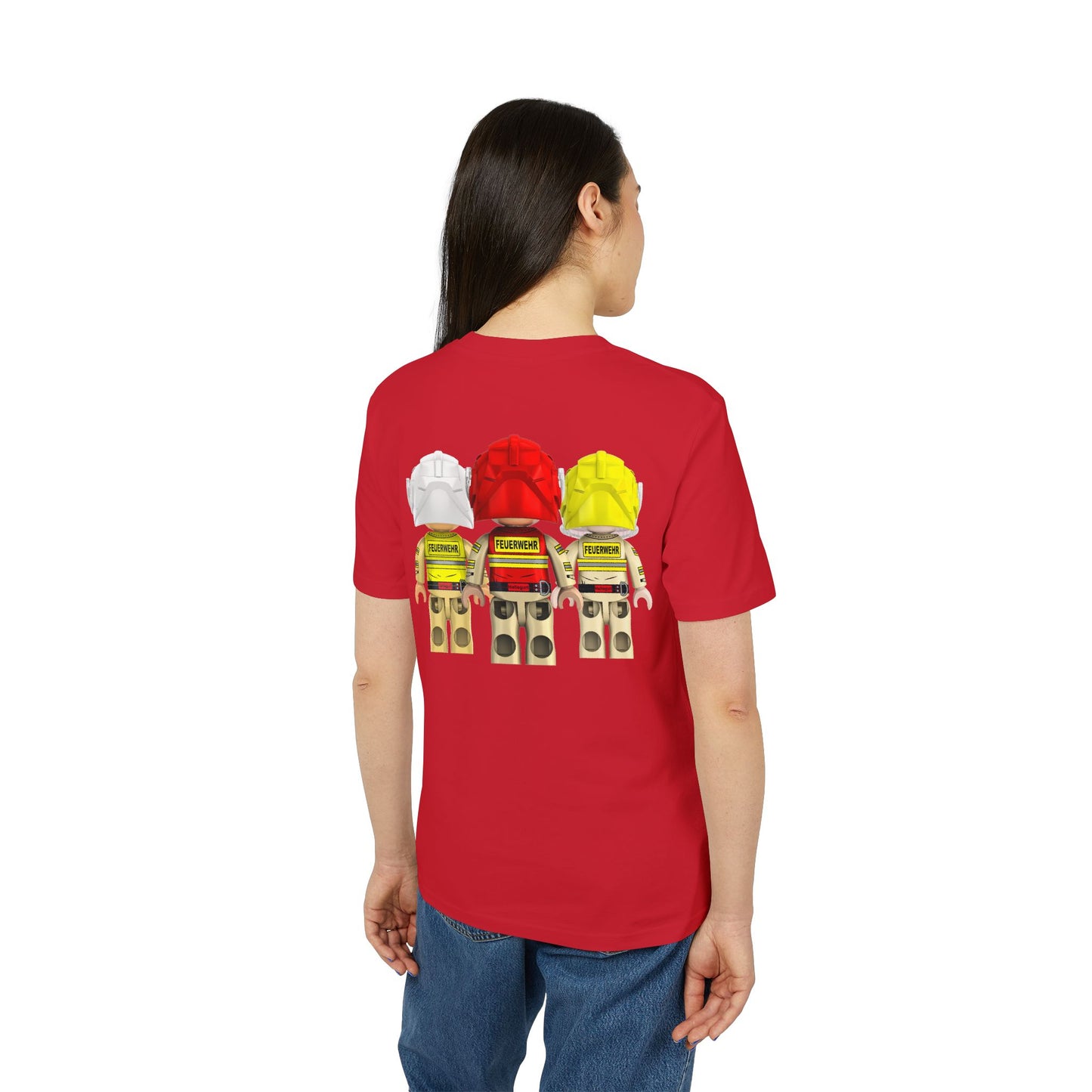 Firefighter Toy Figure T-Shirt — 3 Mini Rescue Squad Design
