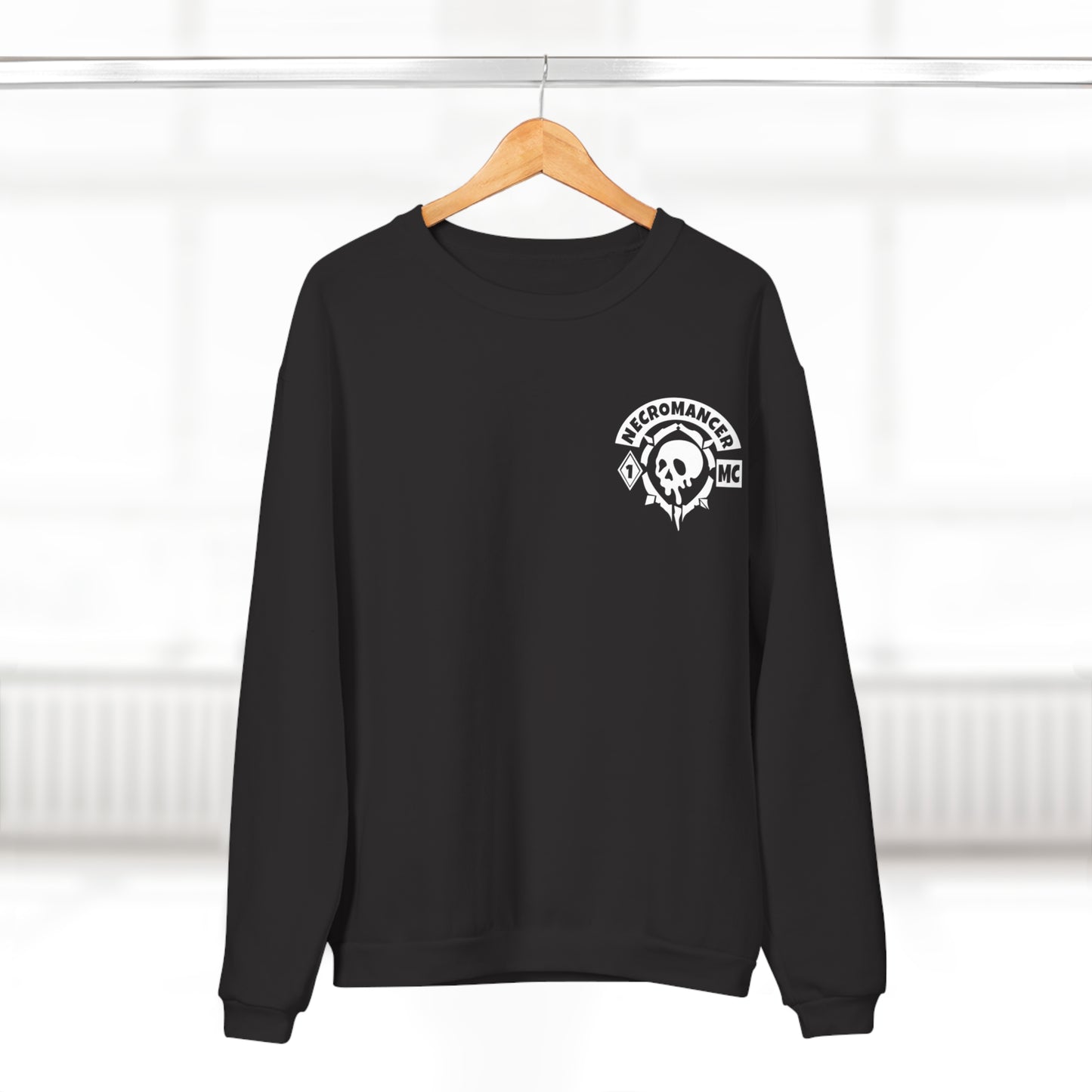 Necromancer Skull Sweatshirt — "An Old Evil Has Awakened" Gothic Graphic Crewneck