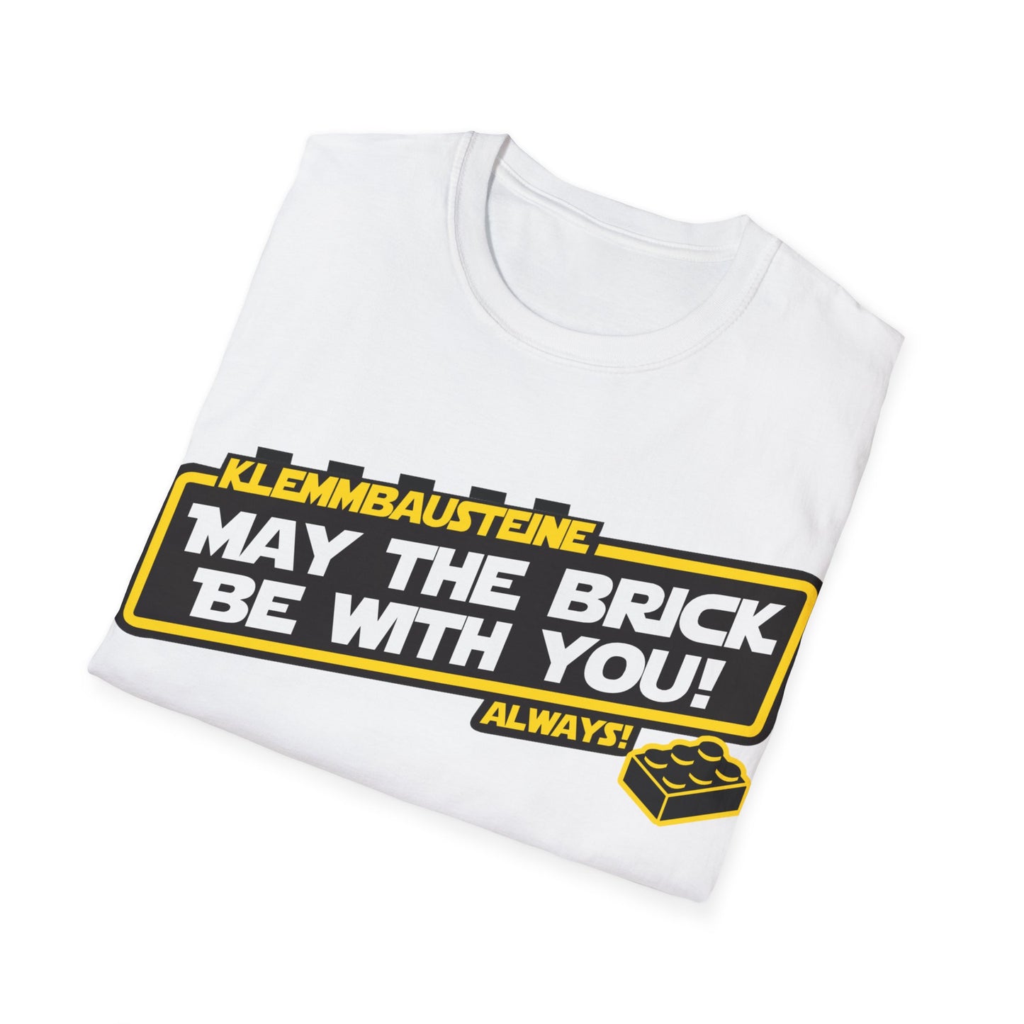 "Klemmbausteine - die Macht auf dem Bautisch!" Special-Black T-Shirt