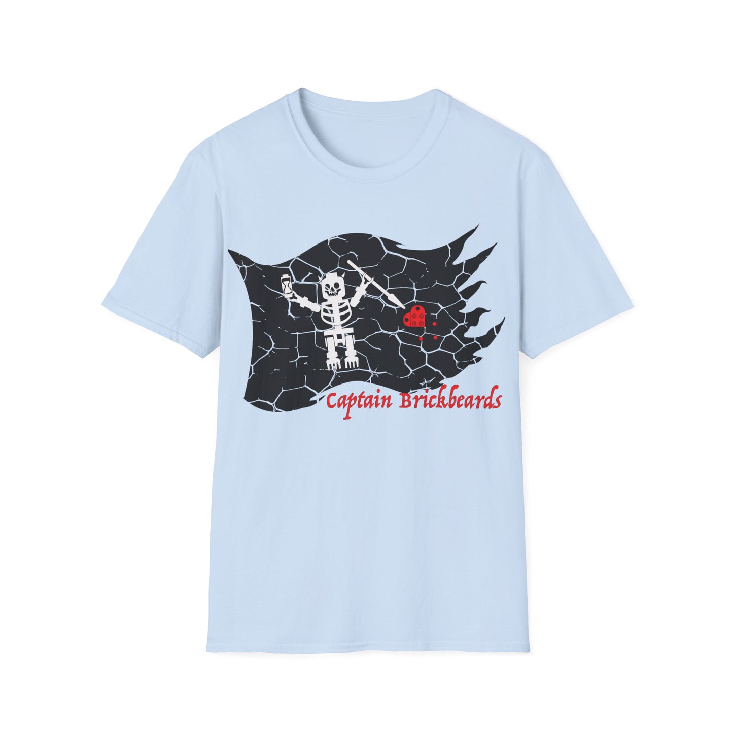 Captain Brickbeards Pirate Flag Softstyle T-Shirt