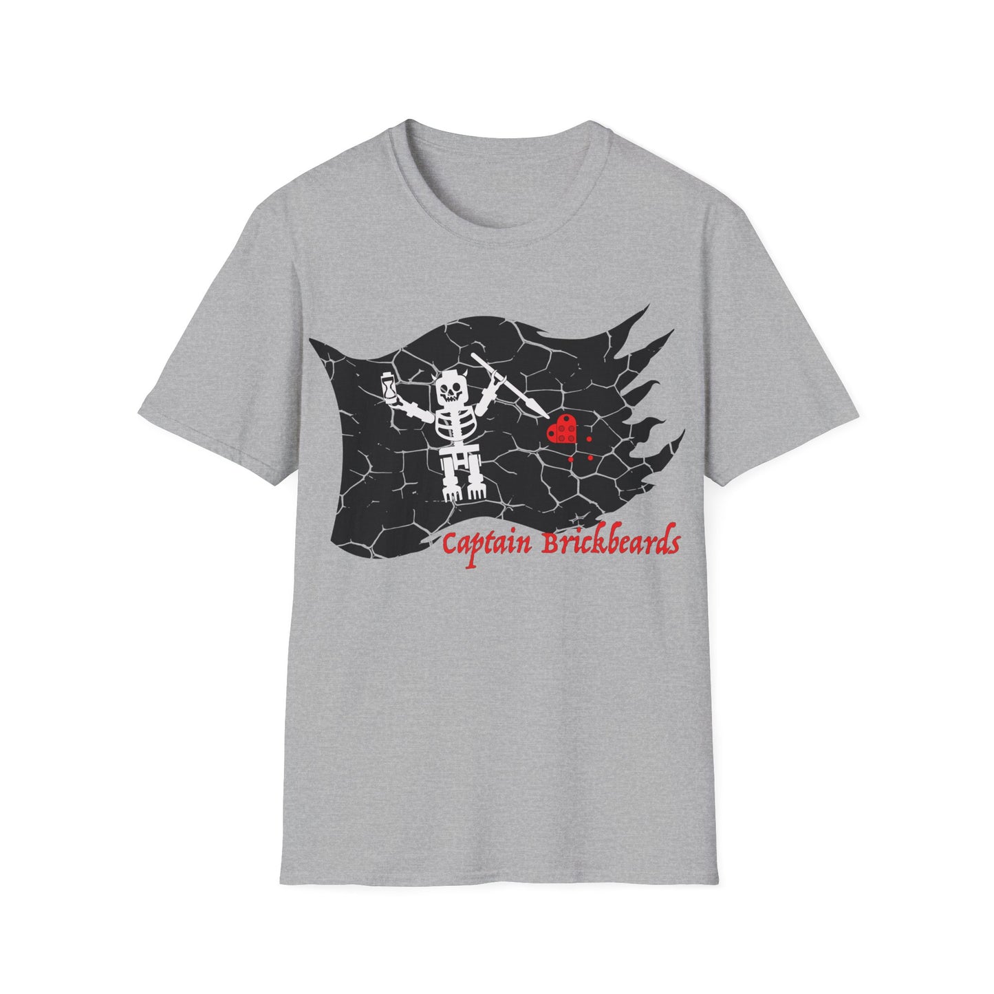 Captain Brickbeards Pirate Flag Softstyle T-Shirt