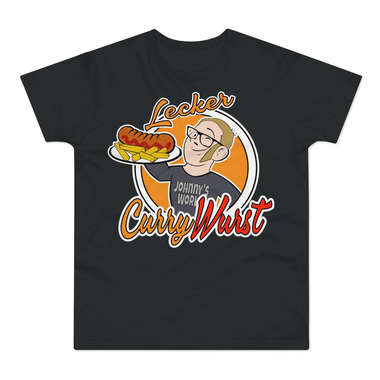 "Lecker Currywurst" das KiddiCraft  Men's T-shirt bis 5XL