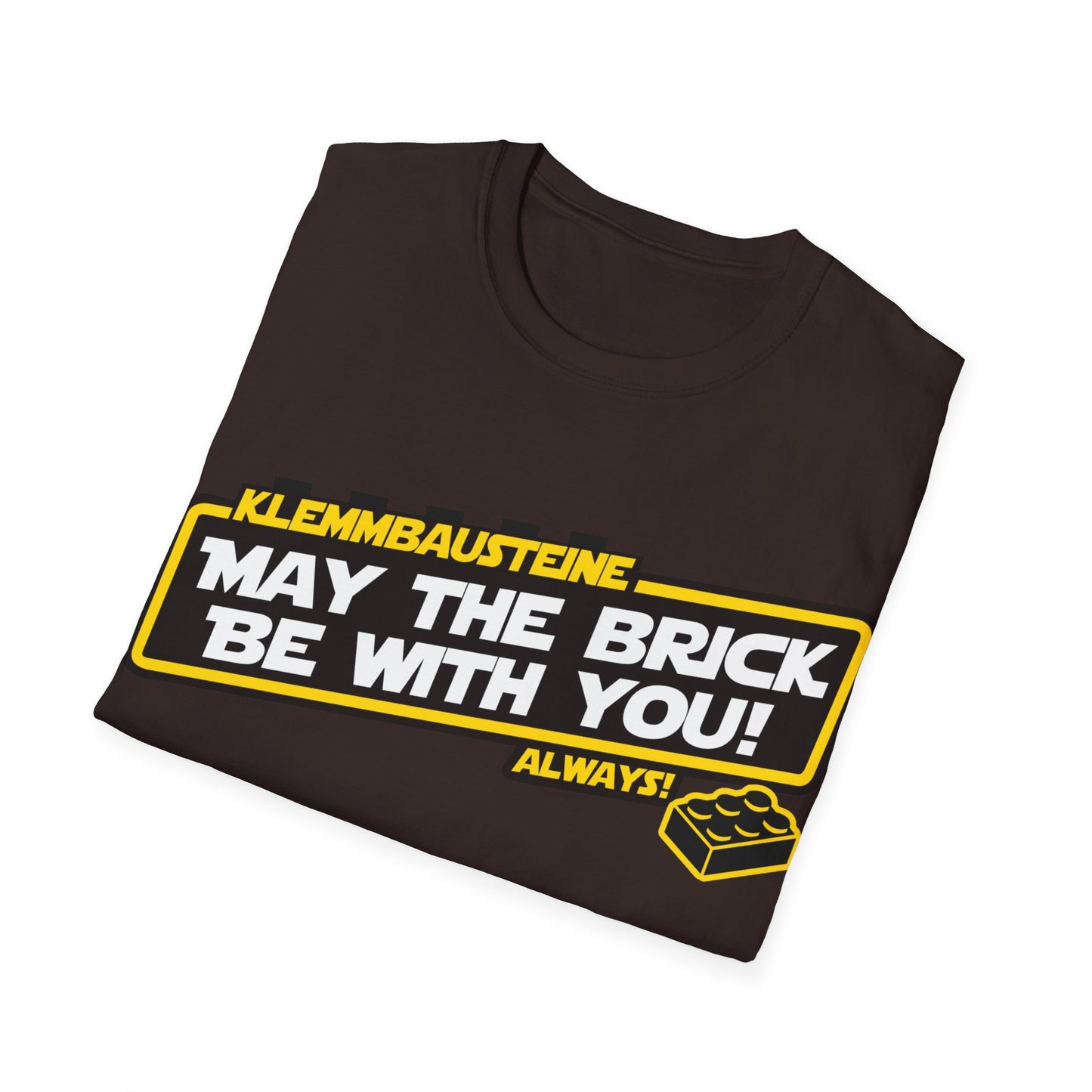 "Klemmbausteine - die Macht auf dem Bautisch!" Special-Black T-Shirt