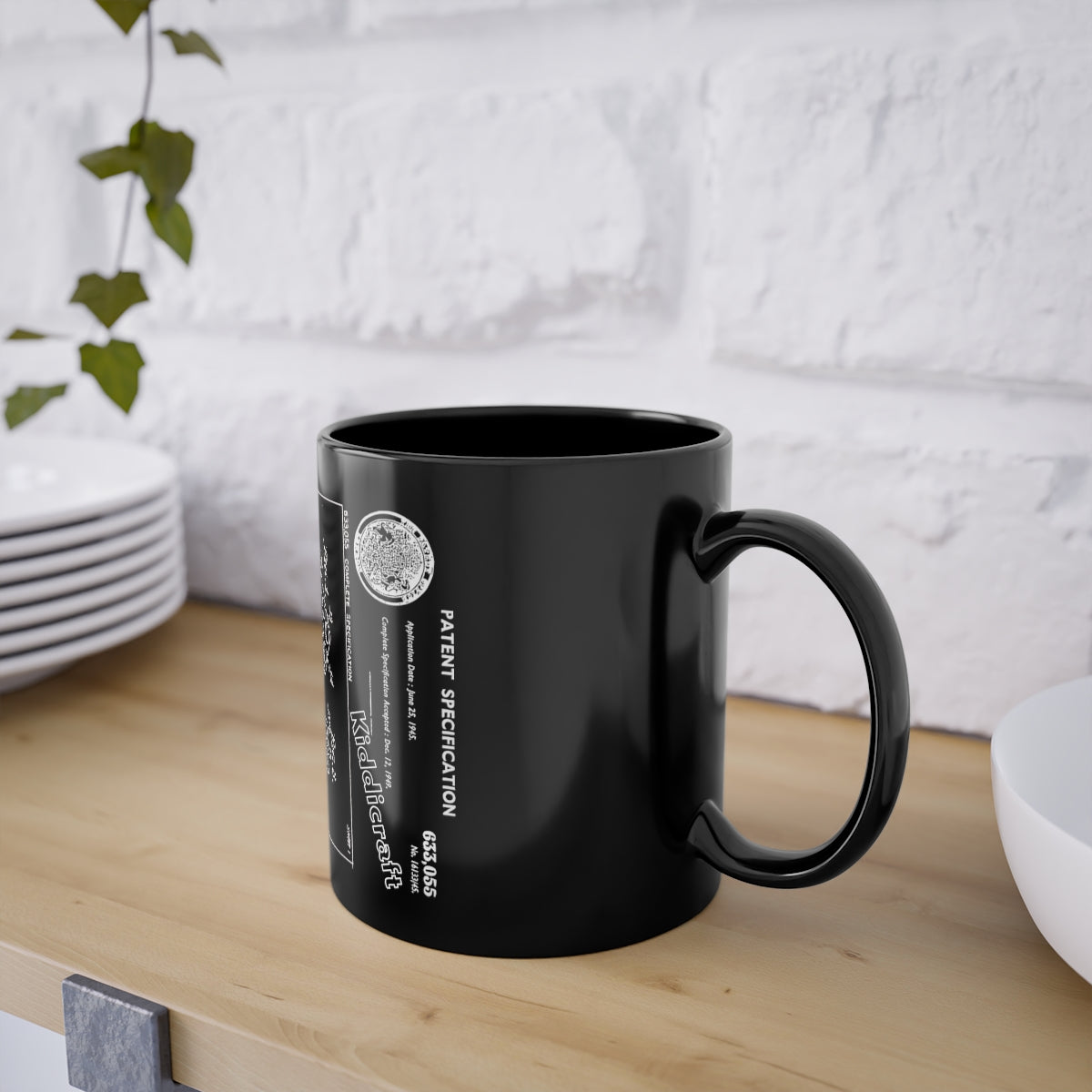 Black Coffee Cup, 11oz