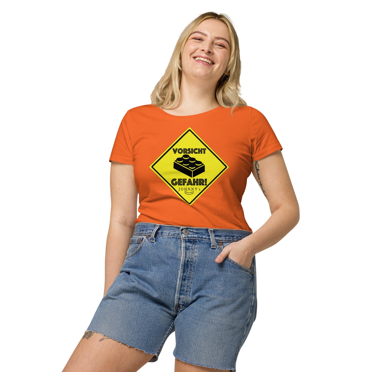 "Vorsicht Gefahr" Mädels T-Shirt