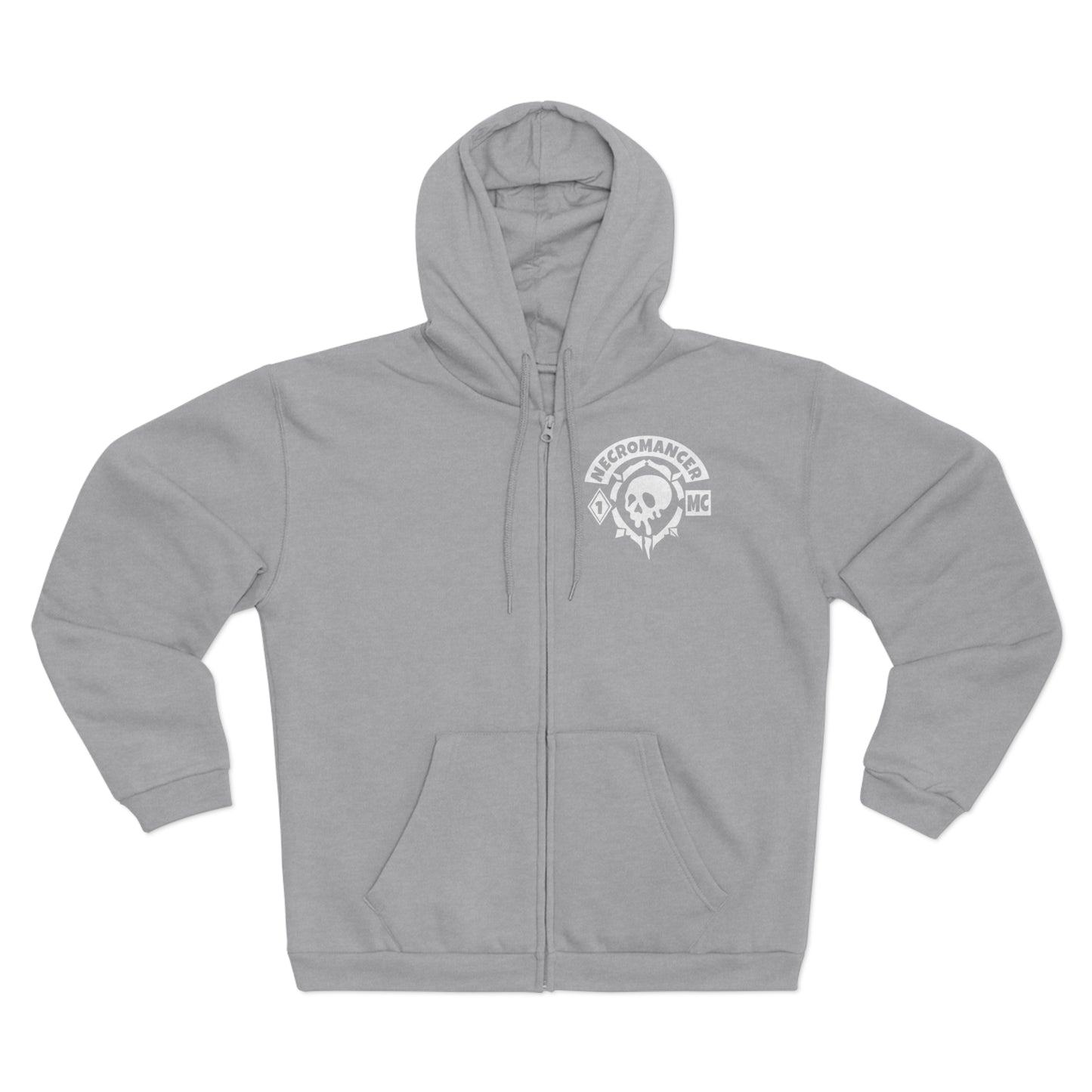 Necromancer Skull Zip Hoodie — "An Old Evil Has Awakened"