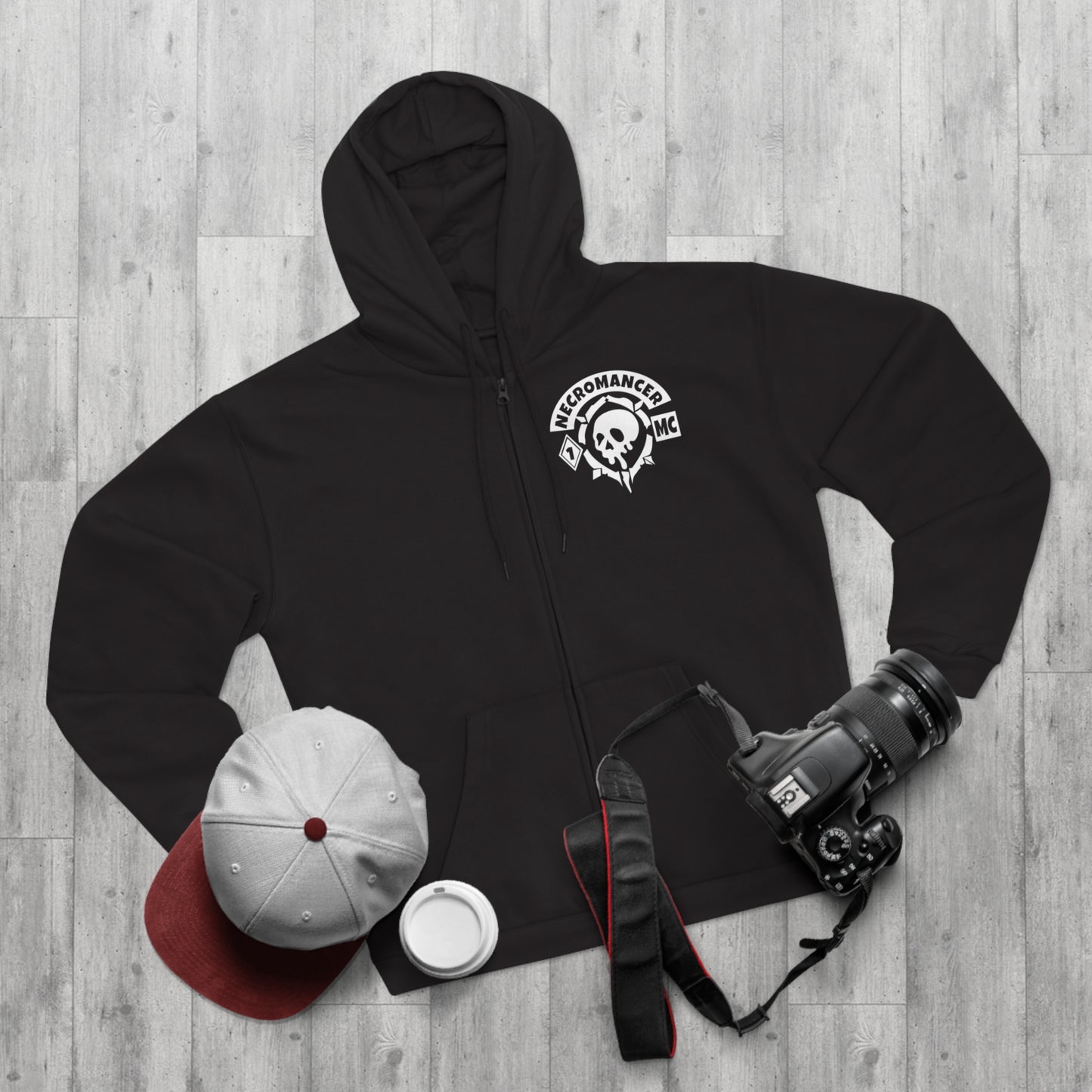 Necromancer Skull Zip Hoodie — "An Old Evil Has Awakened"
