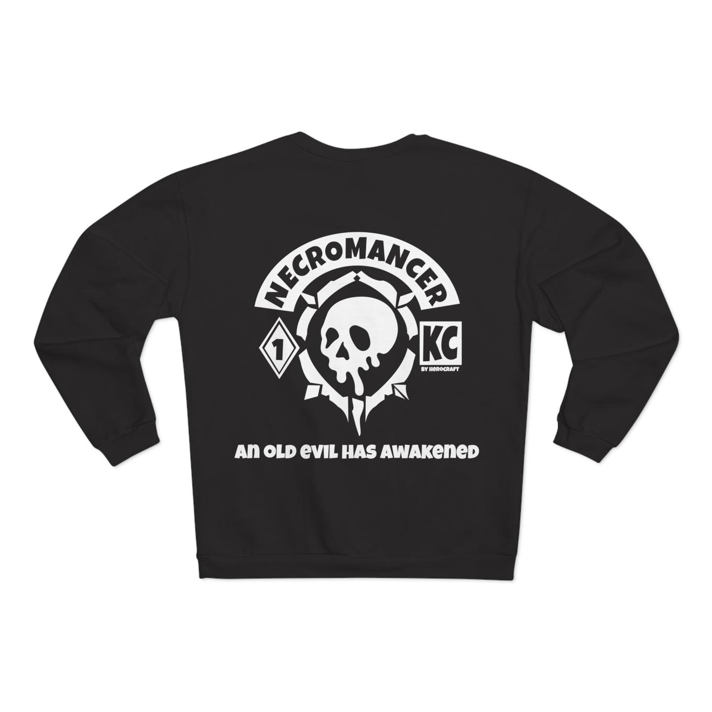 Necromancer Skull Sweatshirt — "An Old Evil Has Awakened" Gothic Graphic Crewneck