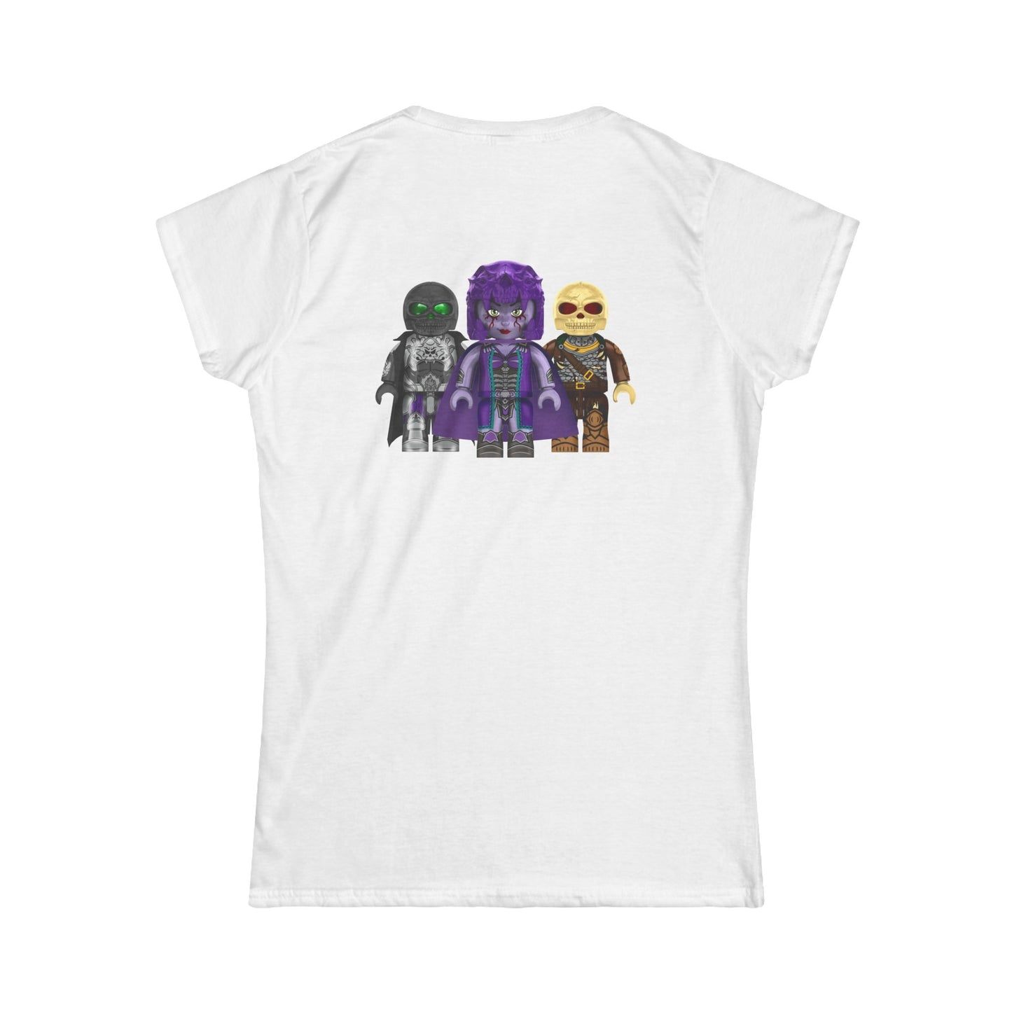 Skull Emblem Tee — Purple Villain Minifigure Graphic Women's T-Shirt