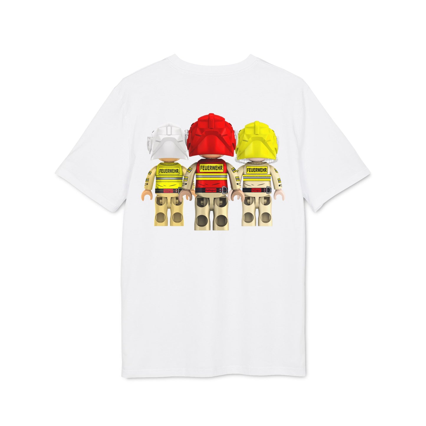 Firefighter Toy Figure T-Shirt — 3 Mini Rescue Squad Design