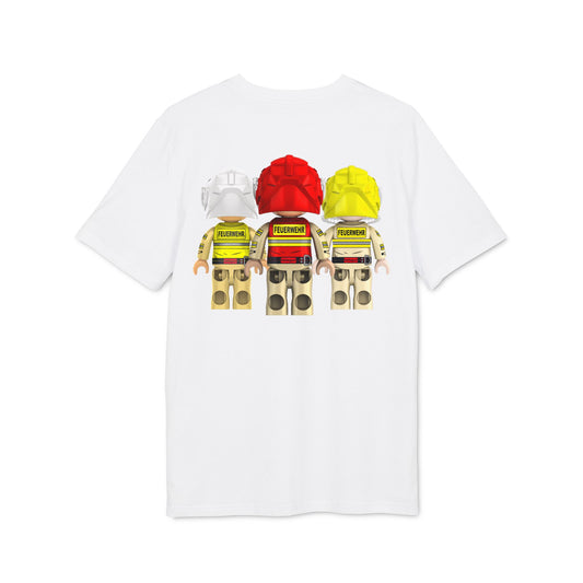 Firefighter Toy Figure T-Shirt — 3 Mini Rescue Squad Design
