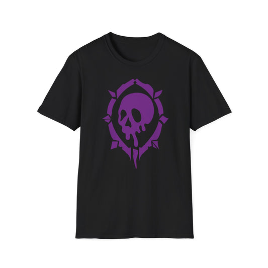 Unisex Softstyle T-Shirt - Dark Skull Theme for Gamers - HEROCRAFT NECROMANCER