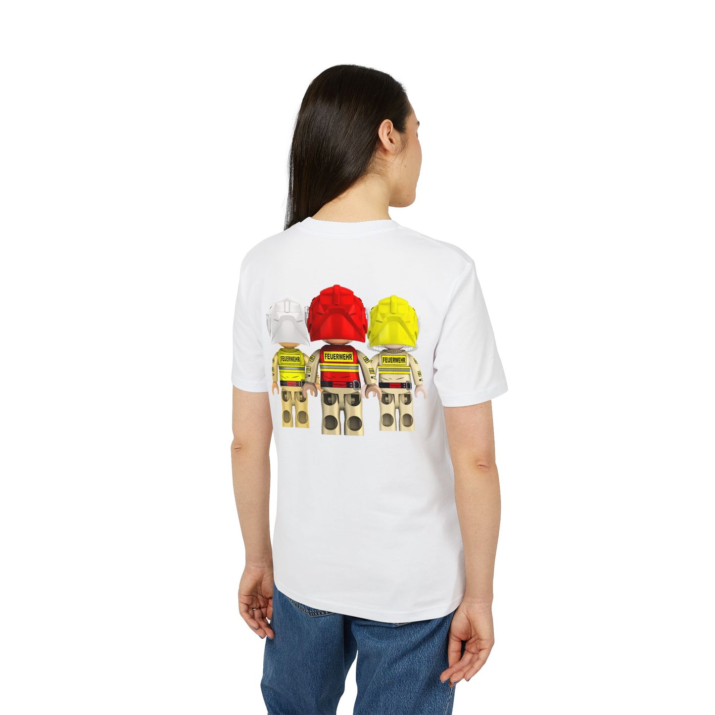 Firefighter Toy Figure T-Shirt — 3 Mini Rescue Squad Design