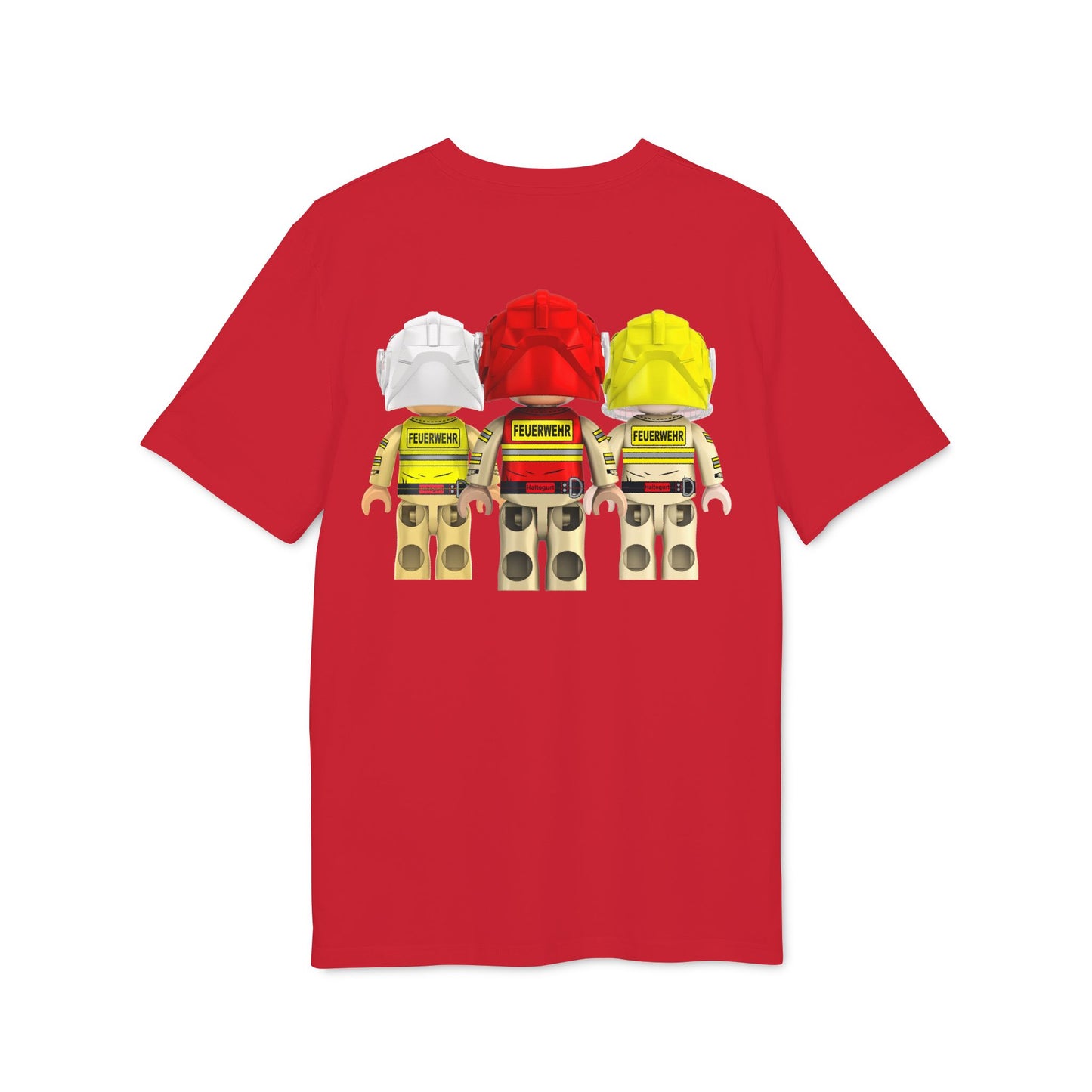 Firefighter Toy Figure T-Shirt — 3 Mini Rescue Squad Design