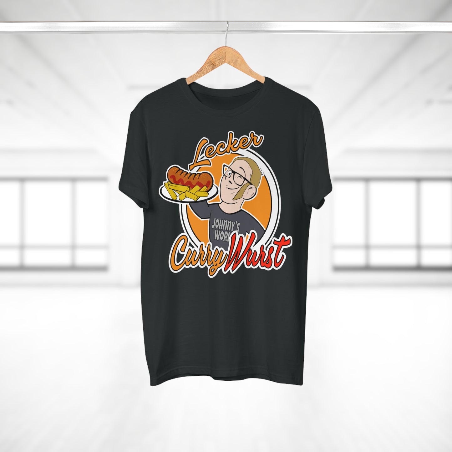 "Lecker Currywurst" das KiddiCraft  Men's T-shirt bis 5XL