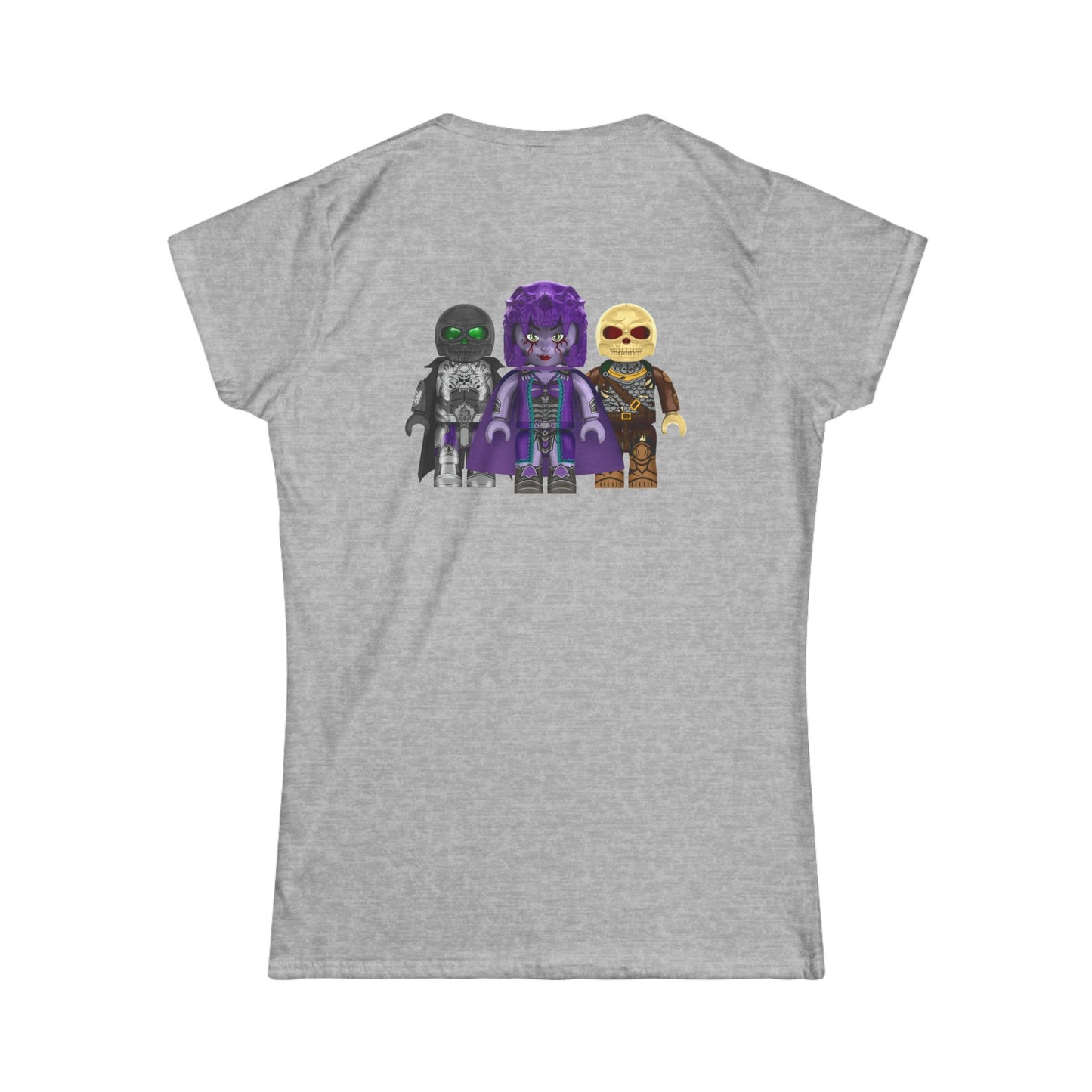 Skull Emblem Tee — Purple Villain Minifigure Graphic Women's T-Shirt