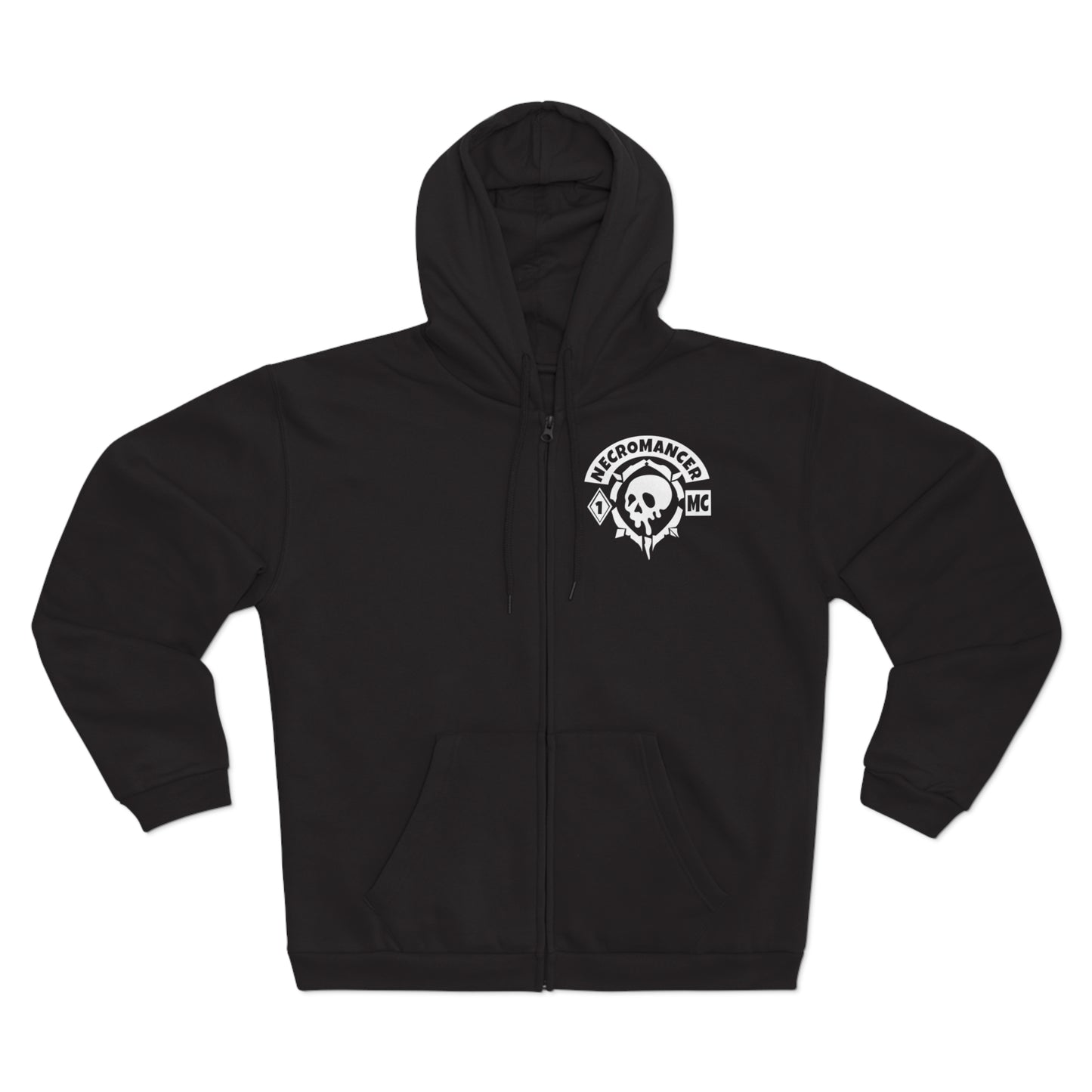 Necromancer Skull Zip Hoodie — "An Old Evil Has Awakened"