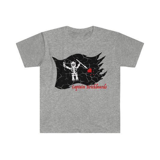 Captain Brickbeards Pirate Flag Softstyle T-Shirt