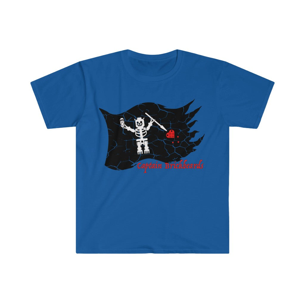 Captain Brickbeards Pirate Flag Softstyle T-Shirt